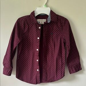 Kids - H&M Red and White Button Down Shirt with Polka Dots